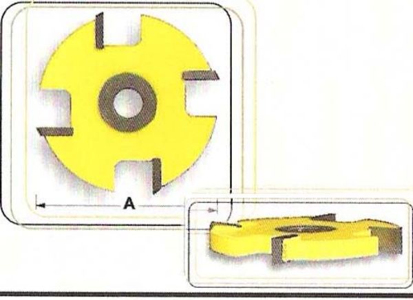 Picture of 4 Wing Cutter 2" X 2.4mm Thick - Shank: 1/4"