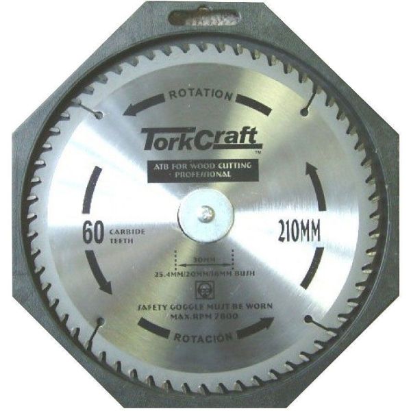 TORK CRAFT BLADE CONTRACTOR WOOD 8-1/4" 210 X 60T SOUTH AFRICA