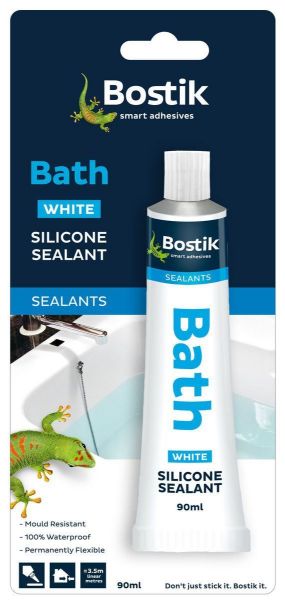 Picture of Bostik  Silicone Bath White 90ML B/Crd