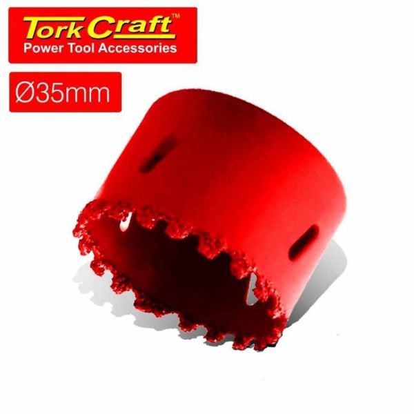 TORK CRAFT 35MM HOLE SAW CARBIDE GRIT RED SOUTH AFRICA