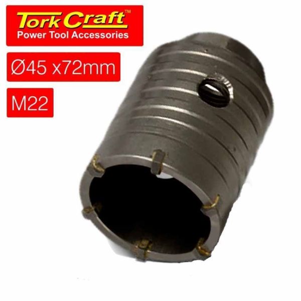 Tork Craft Hollow Core Bit 45 X 72 M22 | Buy Online in South Africa | Strand Hardware 