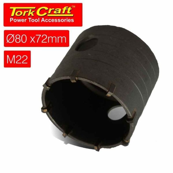 Tork Craft Hollow Core Bit 80 X 72 M22 | Buy Online in South Africa | Strand Hardware 