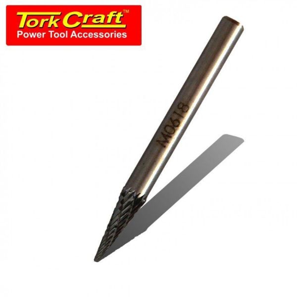 Tork Craft Rotary Burr Tungsten 6 X 6 X 18mm | Buy Online in South Africa | Strand Hardware 