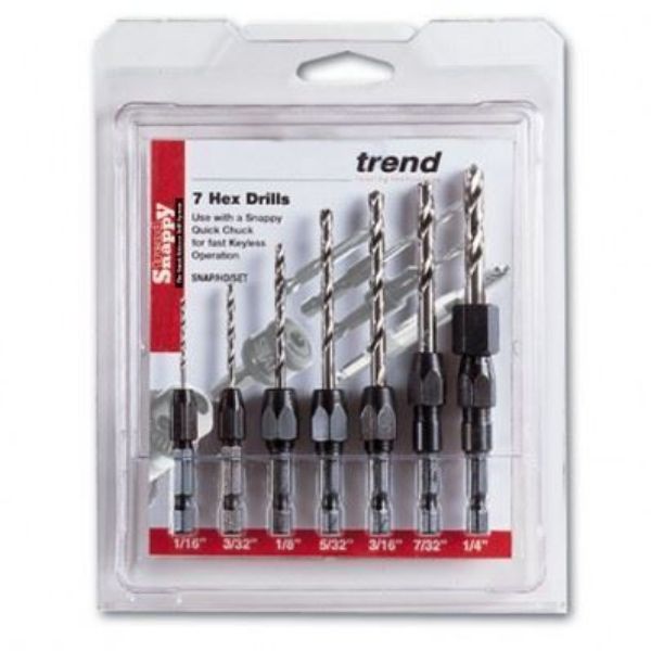 TREND 1-7 MM  7PC SNAPPY DRILL SET METRIC - SOUTH AFRICA