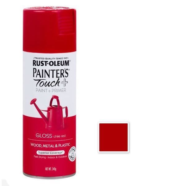 Rust-Oleum Spray Paint Gloss Chile Red Painters Touch