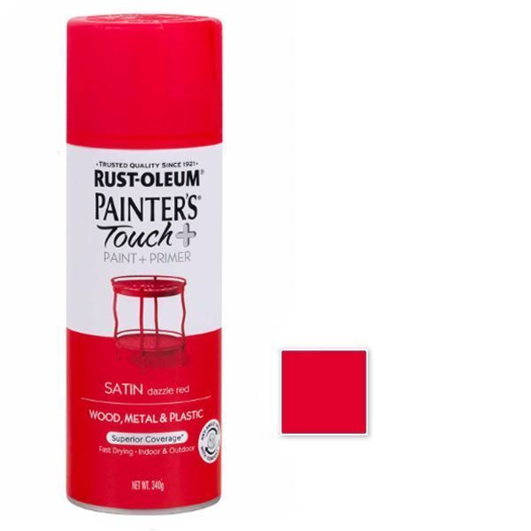 Rust-Oleum Spray Paint Satin Dazzle Red Painters touch