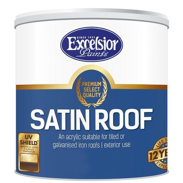 EXCELSIOR PREMIUM SATIN ROOF ACRYLIC PITCH BLACK 5 LTR