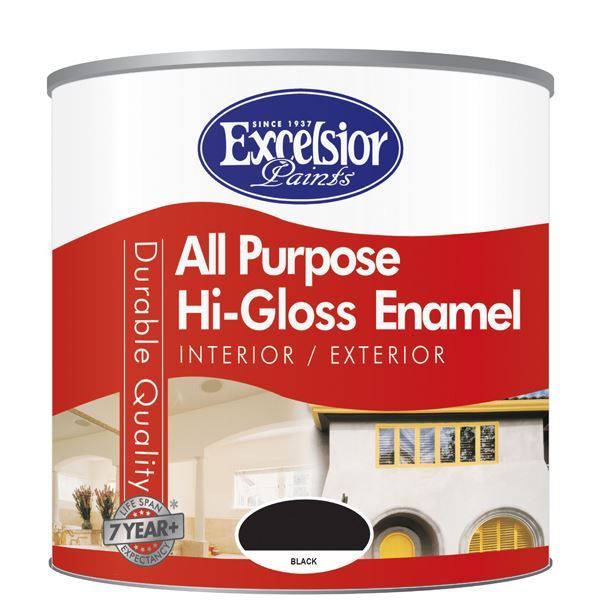 Picture of EXCELSIOR ALL PURP HIGH GLOSS ENAMEL BLACK 1LTR
