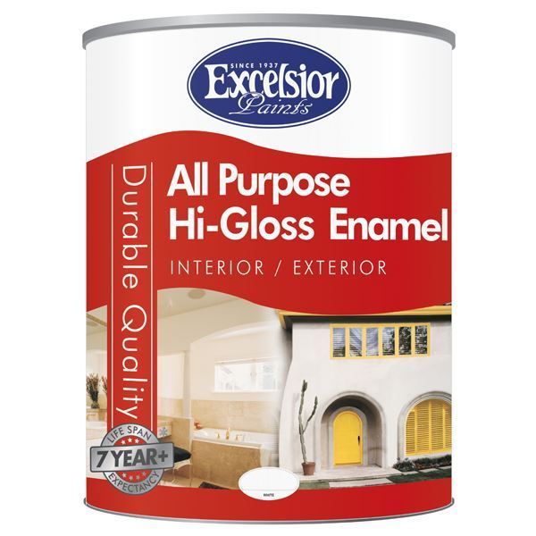 Picture of EXCELSIOR ALL PURPOSE HIGH GLOSS ENAMEL WHITE 5LTR