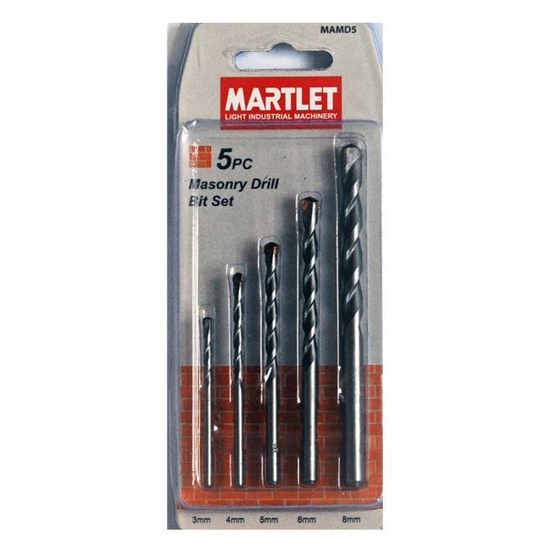 Picture of MARTLET DRILL BIT SET MASONRY 5PCE