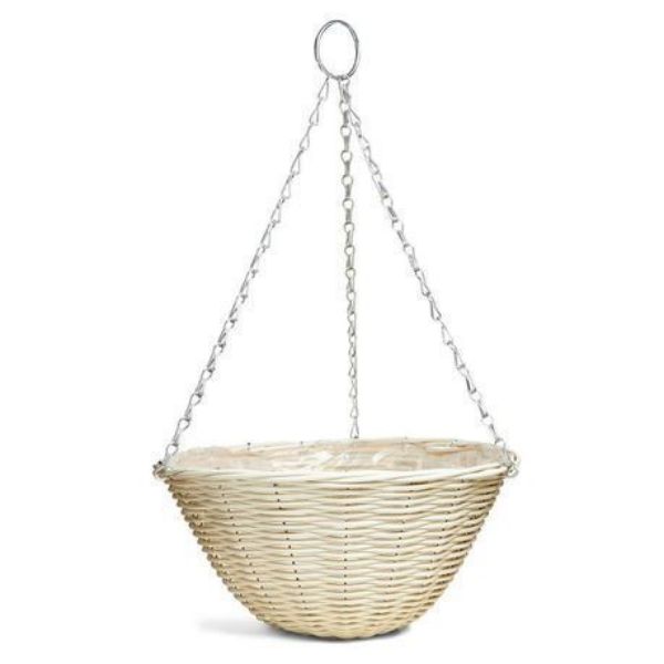 Good  Roots Rattan Effect Hanging Basket: Cream — 35cm South Africa