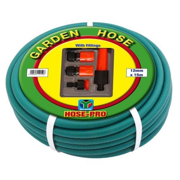 WATEX Hosepro Garden Hose - 15m x 12mm with Fittings SOUTH AFRICA