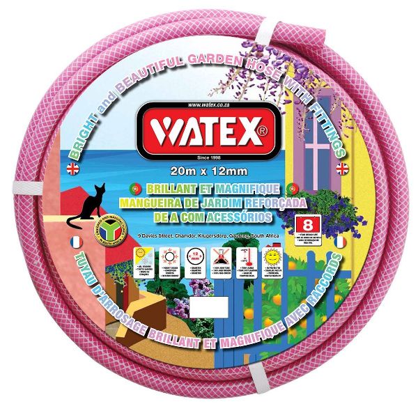 WATEX GARDEN HOSE + FITTINGS - PINK - 8 Year SOUTH AFRICA