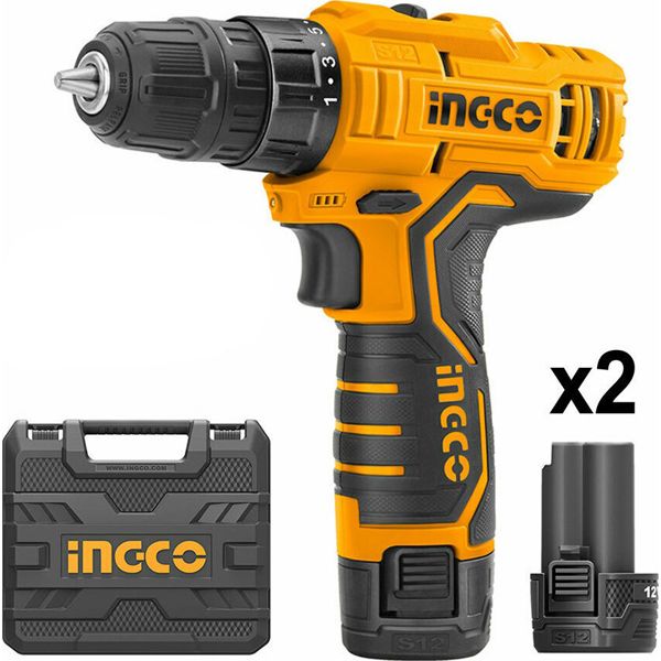 INGCO CORDLESS DRILL 12V 2 BATTERIES SOUTH AFRICA DIY BEST TOOLS SRAND HARDWARE SOUTH AFRICA 
