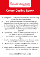 Resin Colour Cast Pack 1.27kg - Non Uv Stable - Toolmate | Buy Online in South Africa | Strand Hardware 
