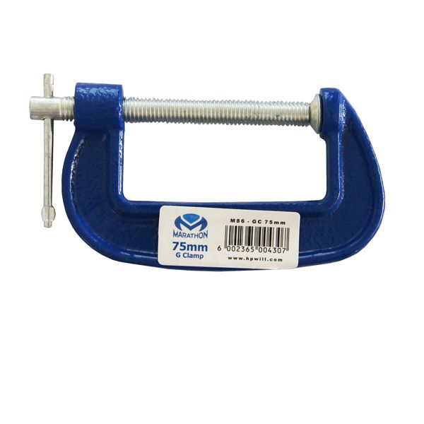 Marathon Tools G Clamp Size 75mm Heavy Duty Woodworking Strand Hardware South Africa