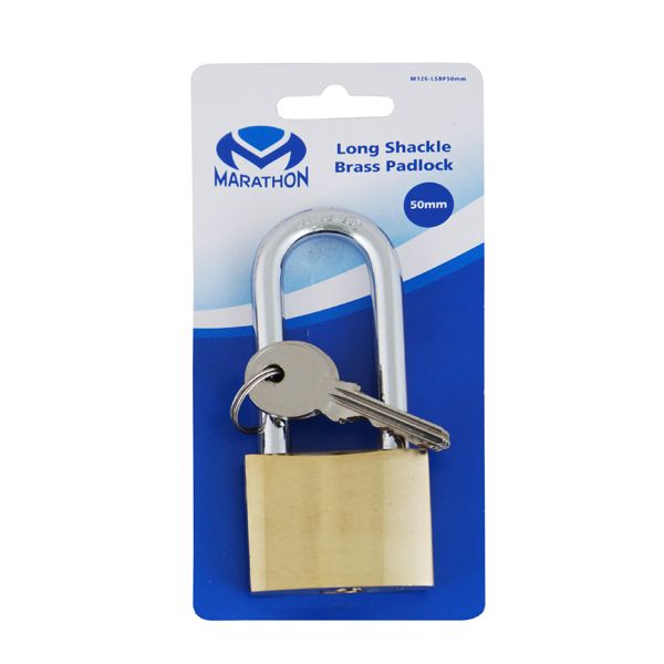 Marathon Tools Padlock 50mm with 3keys Long Shank Strand Hardware Online Shop South Africa Specials Price Home and Garden Security