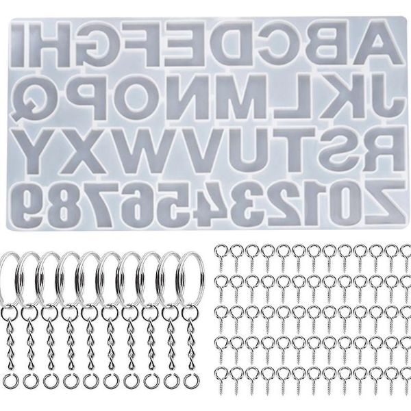 RESIN MOLD KEYCHAIN ABC+123 SET 56PCE DIY BEST TOOLS STRAND HARDWARE SOUTH AFRICA