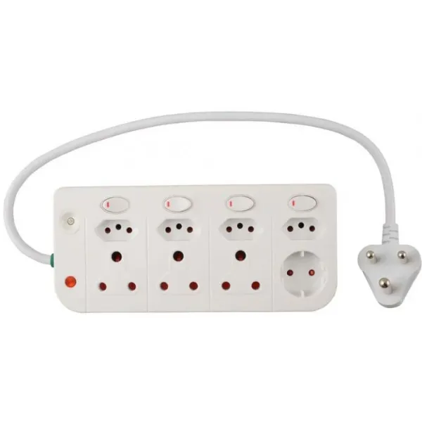 ELECTRICMATE MULTIPLUG 8-WAY INDIVIDUAL SWITCH SOUTH AFRICA