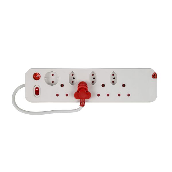 ELECTRICMATE MULTIPLUG 8-WAY SNGL SWITCH (SURGE) SOUTH AFRICA