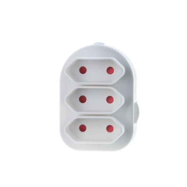 ELECTRICMATE ADAPTOR EURO TRIPLE - WHITE SOUTH AFRICA