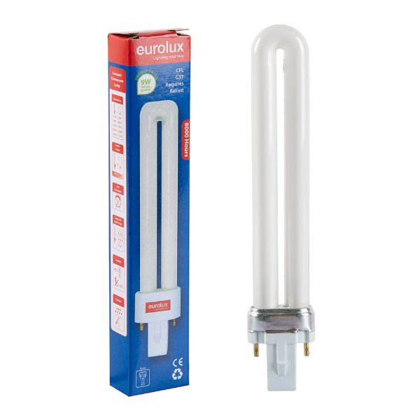 Eurolux Lamp Cfl Pl 2Pin G23 9W Cool White | Buy Online in South Africa | Strand Hardware 