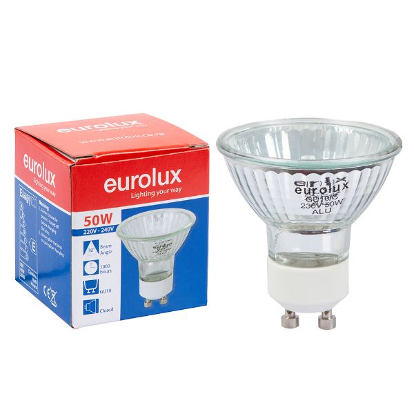 Eurolux Lamp Halogen Ceramic Base Gu10 50W | Buy Online in South Africa | Strand Hardware 