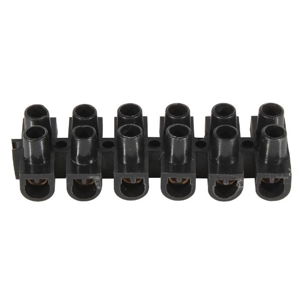  Eurolux Connector Stip Black 12 Way 15Amp | Buy Online in South Africa | Strand Hardware 