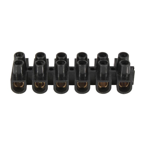 Eurolux Connector Strip Black 12 -Way 30Amp | Buy Online in South Africa | Strand Hardware 