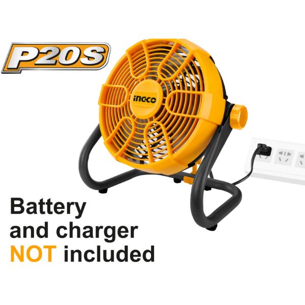 Ingco Cordless Fan 20V PS 280mm | Buy Online in South Africa | Strand Hardware 
