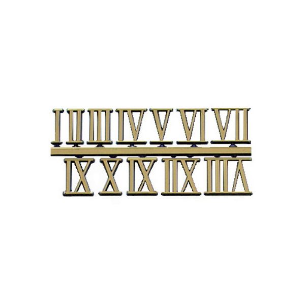Toolmate Clock Numarals 20mm Roman Gold Full Set