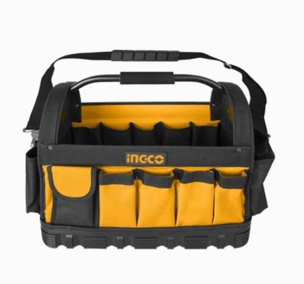 Ingco Tool Bag 16 400mm Hard Bottom 21PC Pocket Strand Hardware South Africa