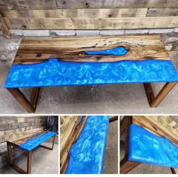 Incorporating resin in woodworking