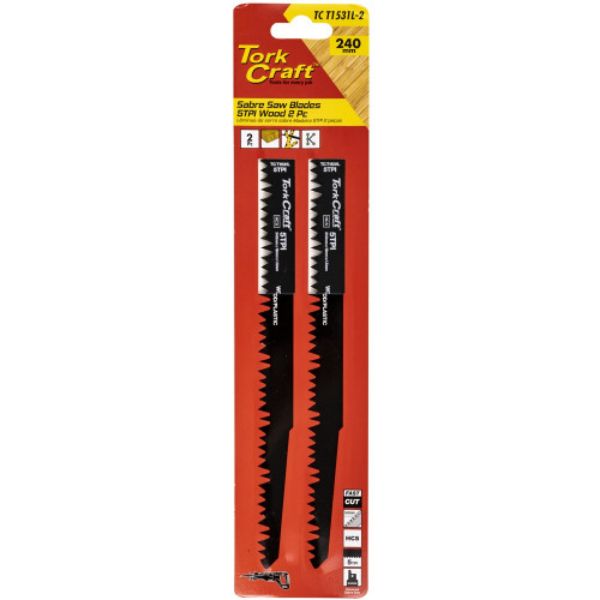 Sabre Saw Blade 240 x 5mm 5TPI Wood 2pc | Buy Online in South Africa | Strand Hardware 
