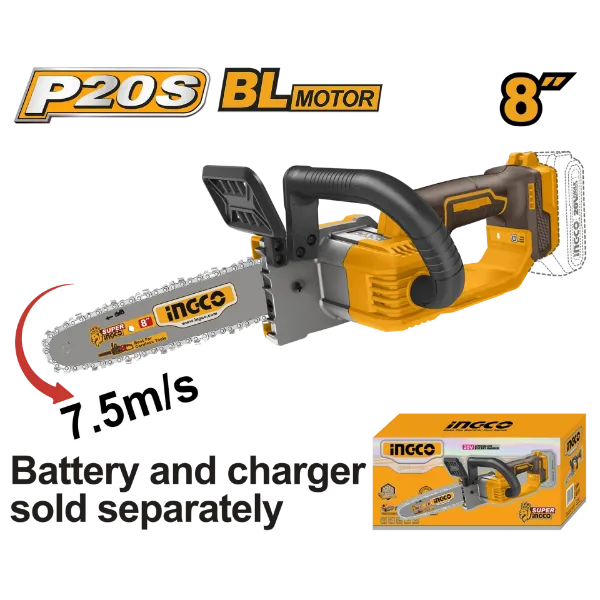 Ingco CLess Chain Saw 20V Brushless 20cm South Africa Strand Hardware