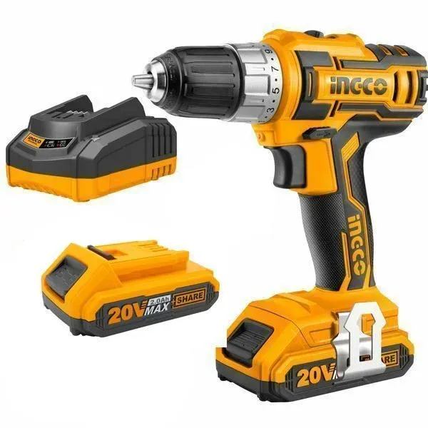 Ingco Cordless Drill 20V +2Bat +1Cgr Set | Buy Online in South Africa | Strand Hardware