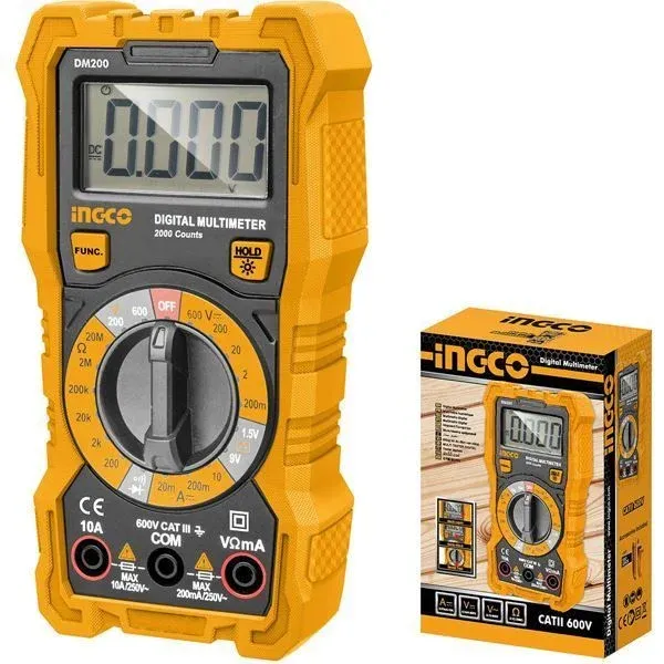 	Ingco Digital Multimeter DM200 | Buy Online in South Africa | Strand Hardware