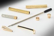 Toolmate Slimline Pen Kit Gold With Black Striped Clip| South Africa| Strand Hardware