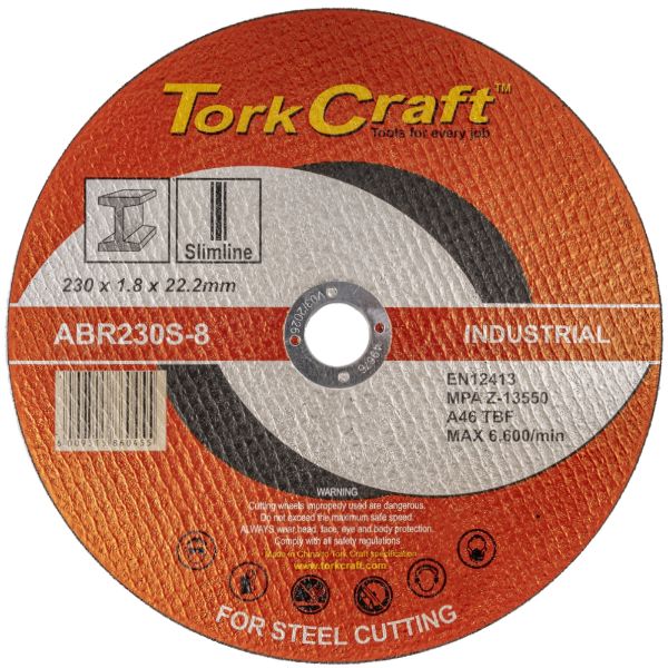 Tork Craft Cutting Disc Industrial Metal 230 x 1.8 x 22mm South Africa Strand Hardware