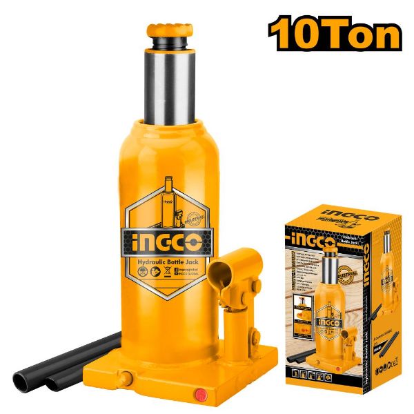 Ingco Bottle Jack 10  Ton Max  460mm | Buy Online in South Africa | strandhardware.co.za